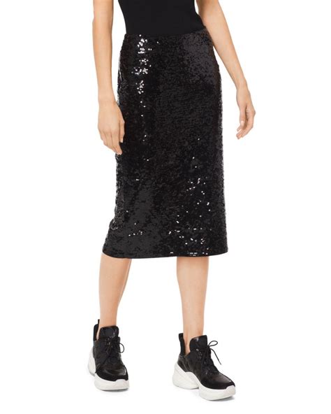 michael kors black sequin skirt|Michael Kors pencil skirt.